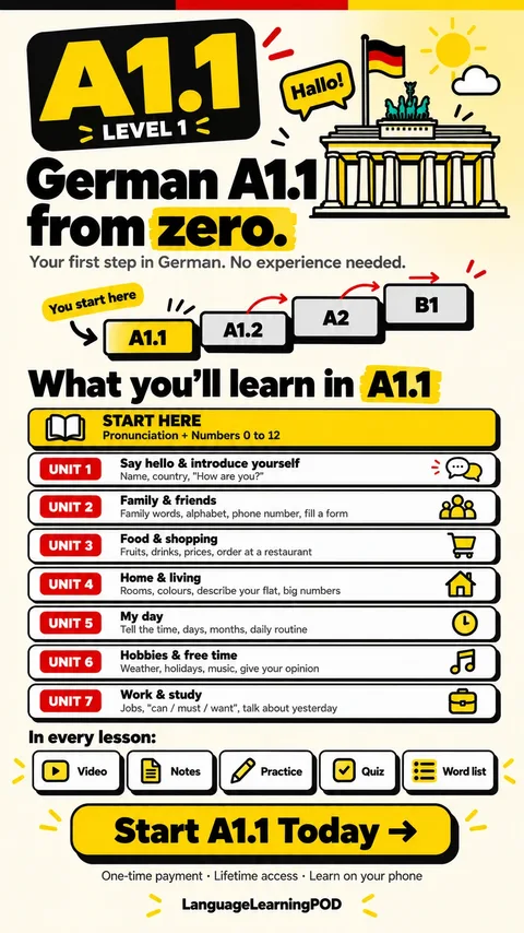 German A1.1 course