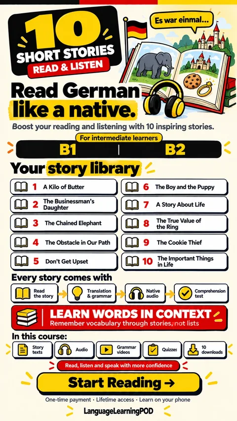 10 short stories, read and listen